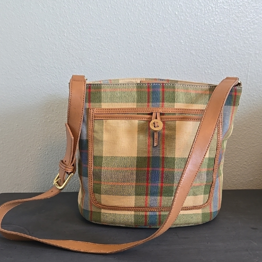 Relic Green Plaid Crossbody Bag